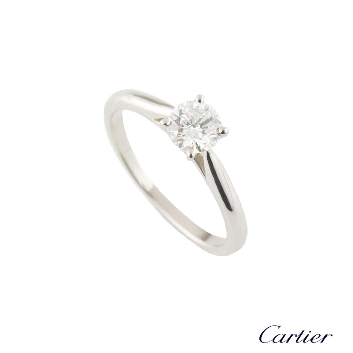 Cartier Solitaire 1895 Diamond Ring 0.42ct F/VVS2 | Rich Diamonds